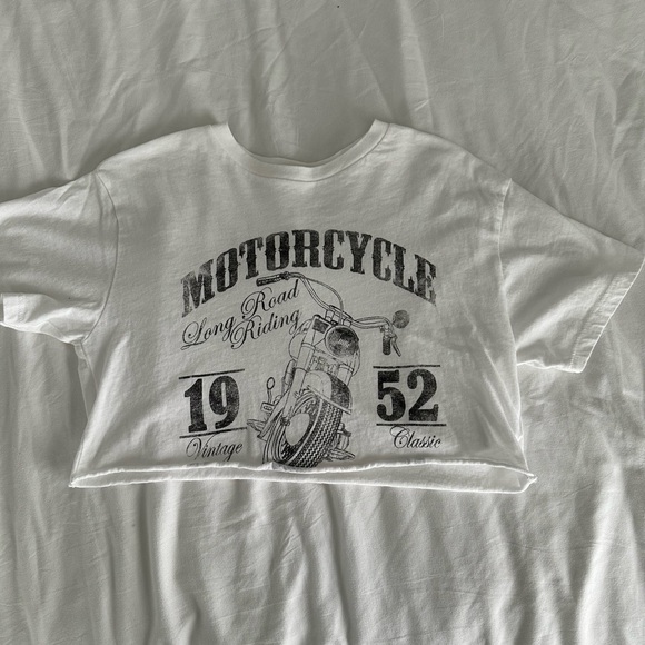 Garage Tops - Motorcycle cropped tee shirt